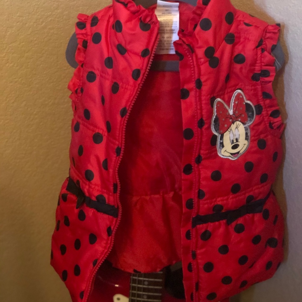 Minnie Mouse Disney vest 5t red/ black